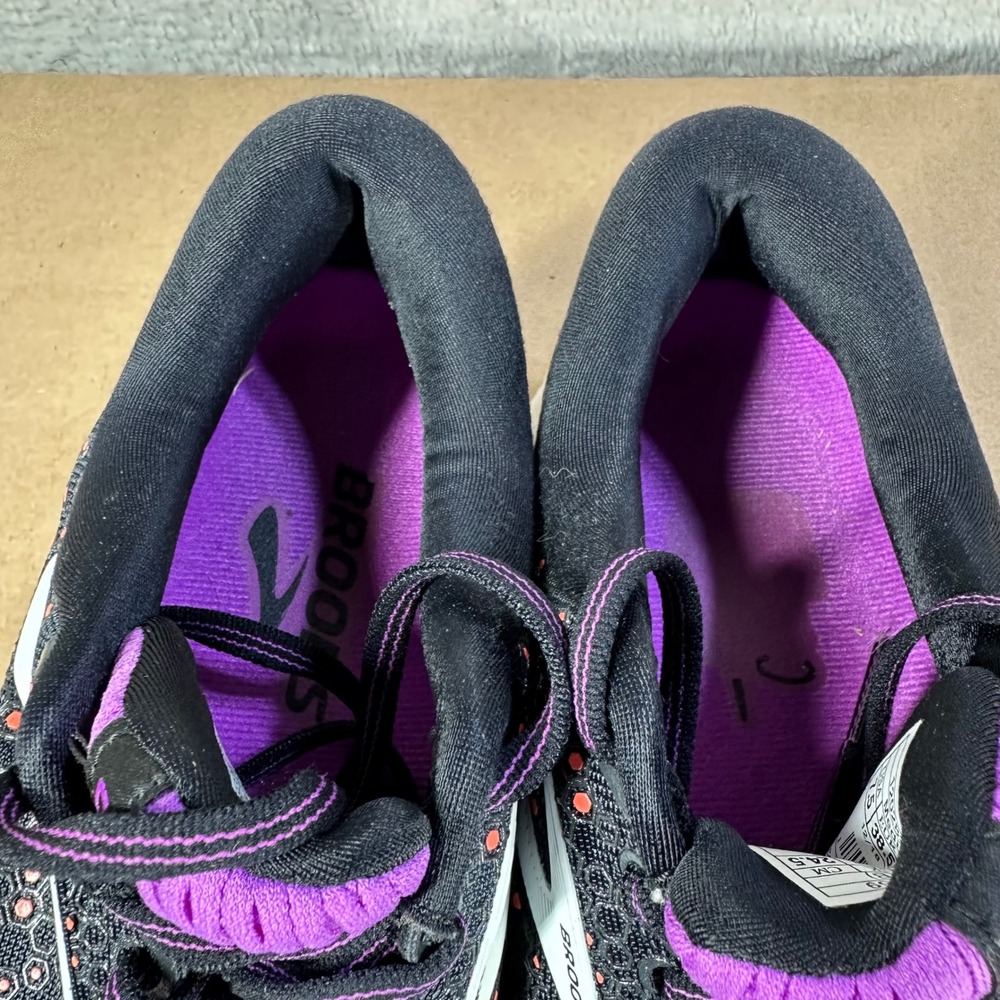Brooks Glycerin 17 Running Shoes Womens 7.5 Black Purple Pink Athletic Sneakers - Picture 8 of 9